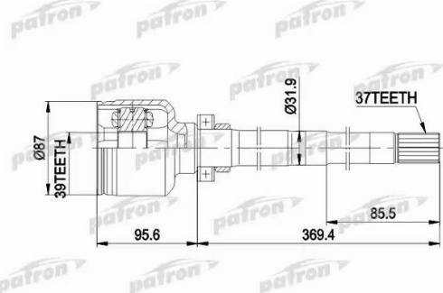 Patron PCV5016 - Jeu de joints, arbre de transmission droxauto.com