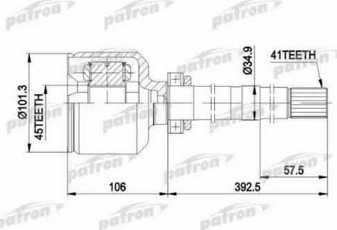 Patron PCV5012 - Jeu de joints, arbre de transmission droxauto.com