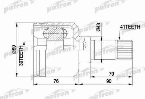 Patron PCV5020 - Jeu de joints, arbre de transmission droxauto.com