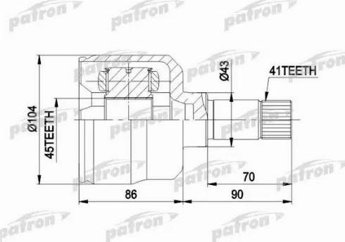 Patron PCV5021 - Jeu de joints, arbre de transmission droxauto.com