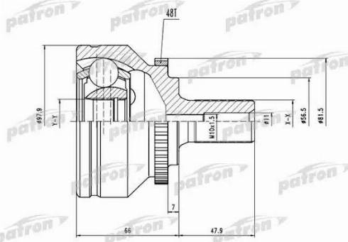 Patron PCV1538 - Jeu de joints, arbre de transmission droxauto.com