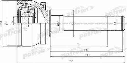 Patron PCV1524 - Jeu de joints, arbre de transmission droxauto.com