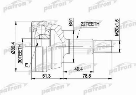 Patron PCV1004 - Jeu de joints, arbre de transmission droxauto.com