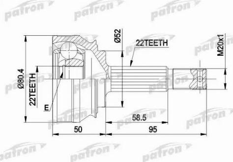 Patron PCV1007 - Jeu de joints, arbre de transmission droxauto.com