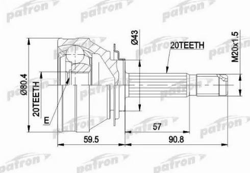 Patron PCV1019 - Jeu de joints, arbre de transmission droxauto.com