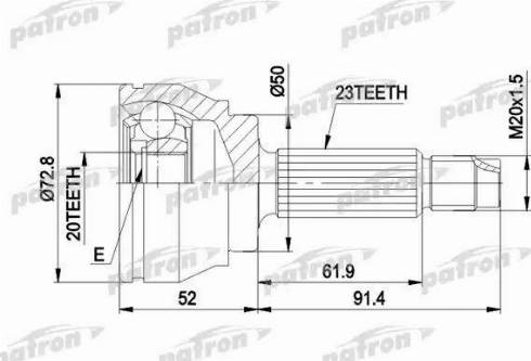 Patron PCV1037 - Jeu de joints, arbre de transmission droxauto.com