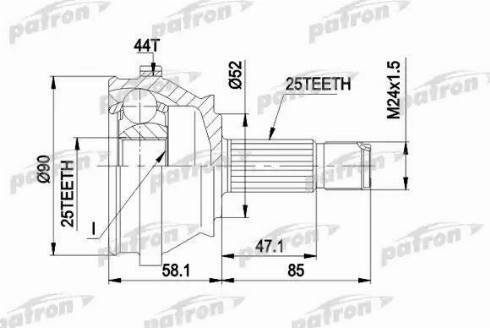 Patron PCV1110 - Jeu de joints, arbre de transmission droxauto.com