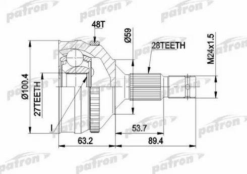 Patron PCV1180 - Jeu de joints, arbre de transmission droxauto.com