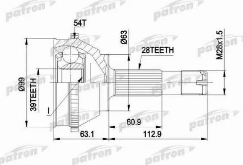 Patron PCV1120 - Jeu de joints, arbre de transmission droxauto.com