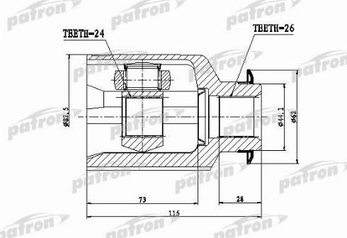 Patron PCV1809 - Jeu de joints, arbre de transmission droxauto.com