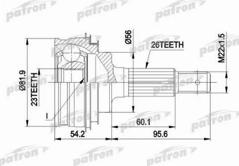 Patron PCV1346 - Jeu de joints, arbre de transmission droxauto.com