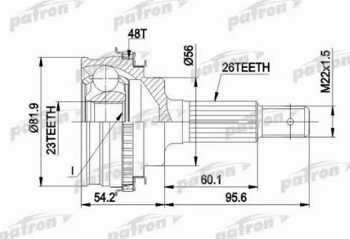 Patron PCV1347 - Jeu de joints, arbre de transmission droxauto.com