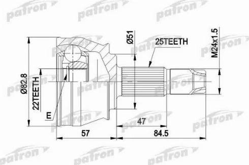 Patron PCV1306 - Jeu de joints, arbre de transmission droxauto.com