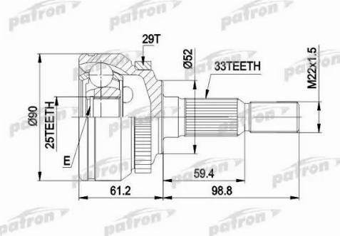 Patron PCV1269 - Jeu de joints, arbre de transmission droxauto.com