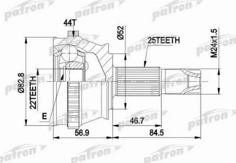 Patron PCV1210 - Jeu de joints, arbre de transmission droxauto.com