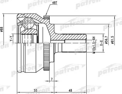 Patron PCV3560 - Jeu de joints, arbre de transmission droxauto.com