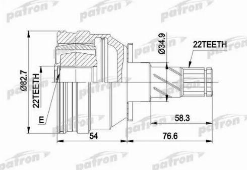 Patron PCV3008 - Jeu de joints, arbre de transmission droxauto.com
