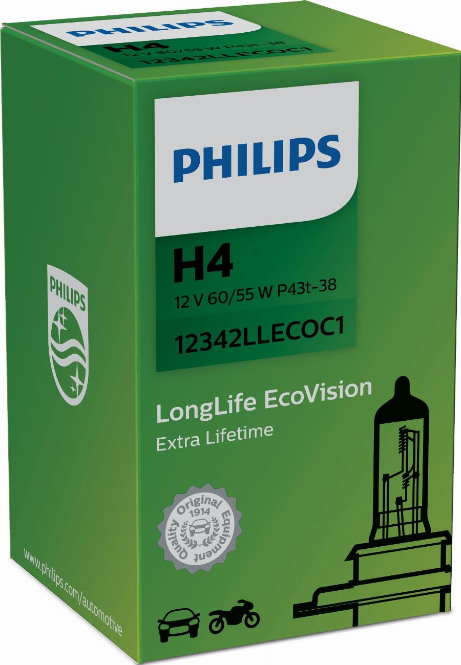PHILIPS 12342LLECO - Ampoule, projecteur longue portée droxauto.com