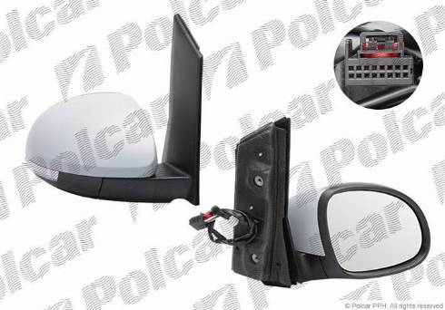 Polcar 9552524M - Rétroviseur extérieur droxauto.com