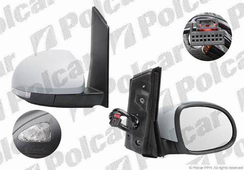 Polcar 9552525M - Rétroviseur extérieur droxauto.com