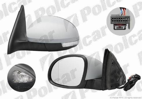 Polcar 9585515M - Rétroviseur extérieur droxauto.com