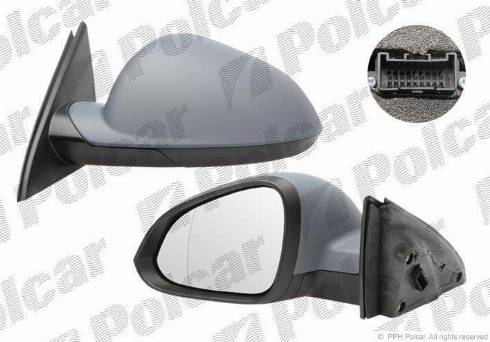 Polcar 5520516M - Rétroviseur extérieur droxauto.com