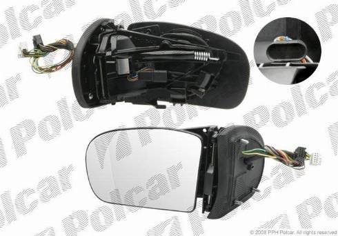 Polcar 5016515M - Rétroviseur extérieur droxauto.com