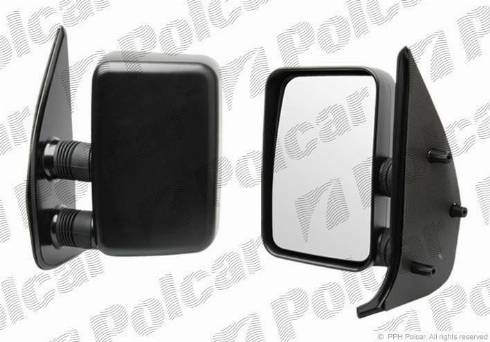 Polcar 570252-M - Rétroviseur extérieur droxauto.com