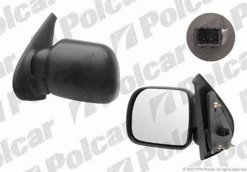 Polcar 6060524E - Rétroviseur extérieur droxauto.com