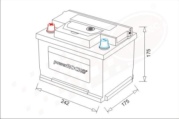 PowerROCK BAT055LKN - Batterie de démarrage droxauto.com