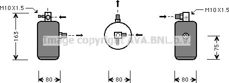 Prasco CND162 - Filtre déshydratant, climatisation droxauto.com