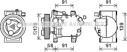 Prasco DNK395 - Compresseur, climatisation droxauto.com