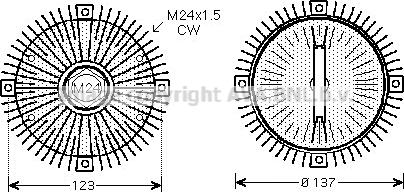 Prasco FDC445 - Embrayage, ventilateur de radiateur droxauto.com