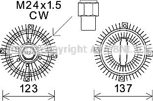 Prasco FDC447 - Embrayage, ventilateur de radiateur droxauto.com