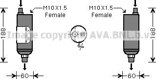 Prasco HYD128 - Filtre déshydratant, climatisation droxauto.com