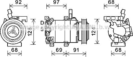 Prasco HYK412 - Compresseur, climatisation droxauto.com