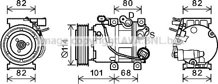 Prasco HYK377 - Compresseur, climatisation droxauto.com