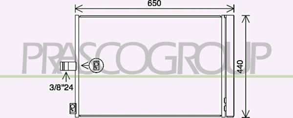 Prasco ME030C002 - Condensateur, climatisation droxauto.com