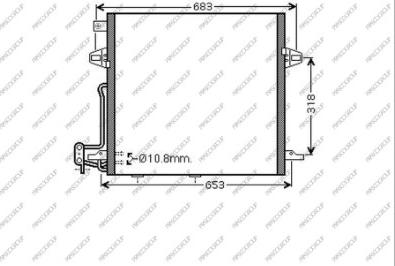 Prasco ME800C001 - Condensateur, climatisation droxauto.com