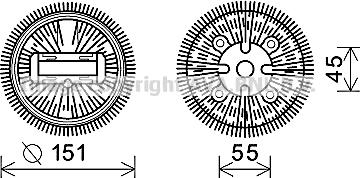 Prasco MSC498 - Embrayage, ventilateur de radiateur droxauto.com