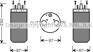 Prasco RTD350 - Filtre déshydratant, climatisation droxauto.com