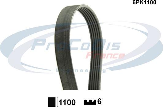 Procodis France 6PK1100 - Courroie trapézoïdale à nervures droxauto.com