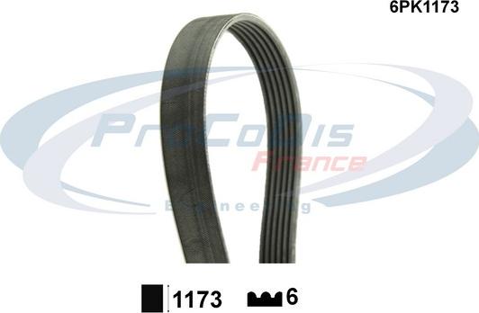 Procodis France 6PK1173 - Courroie trapézoïdale à nervures droxauto.com