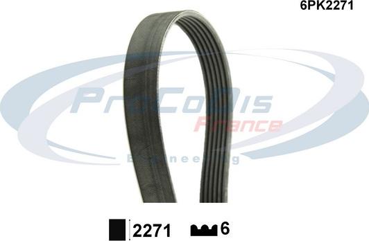 Procodis France 6PK2271 - Courroie trapézoïdale à nervures droxauto.com