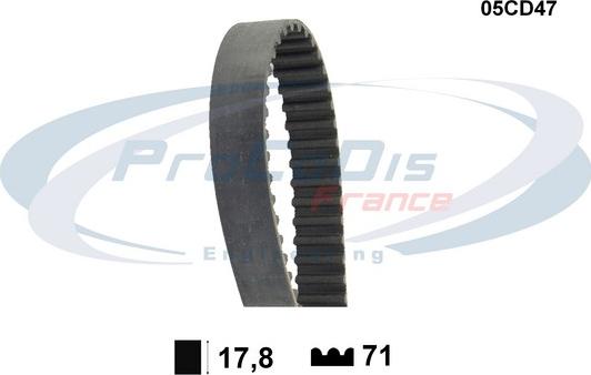 Procodis France 05CD47 - Courroie de distribution droxauto.com