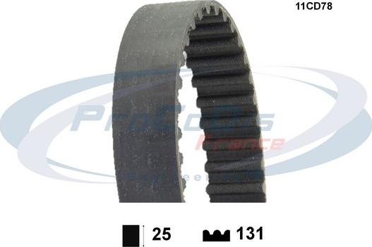 Procodis France 11CD78 - Courroie de distribution droxauto.com