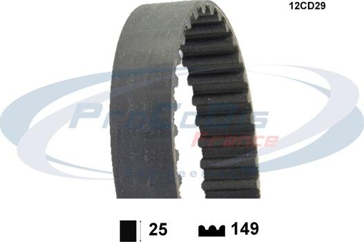 Procodis France 12CD29 - Courroie de distribution droxauto.com