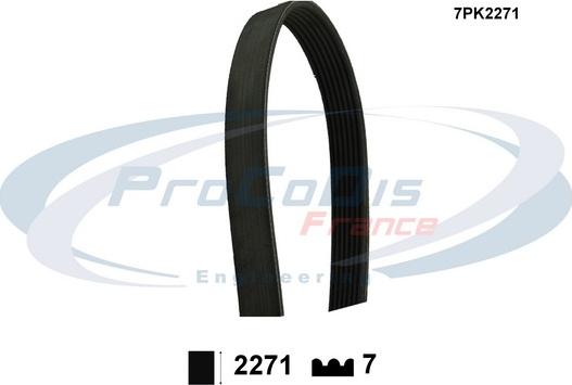 Procodis France 7PK2271 - Courroie trapézoïdale à nervures droxauto.com