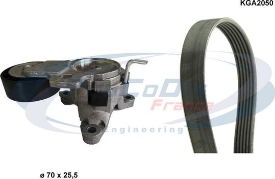 Procodis France KGA2050 - Jeu de courroies trapézoïdales à nervures droxauto.com