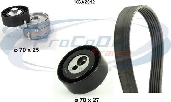 Procodis France KGA2012 - Jeu de courroies trapézoïdales à nervures droxauto.com